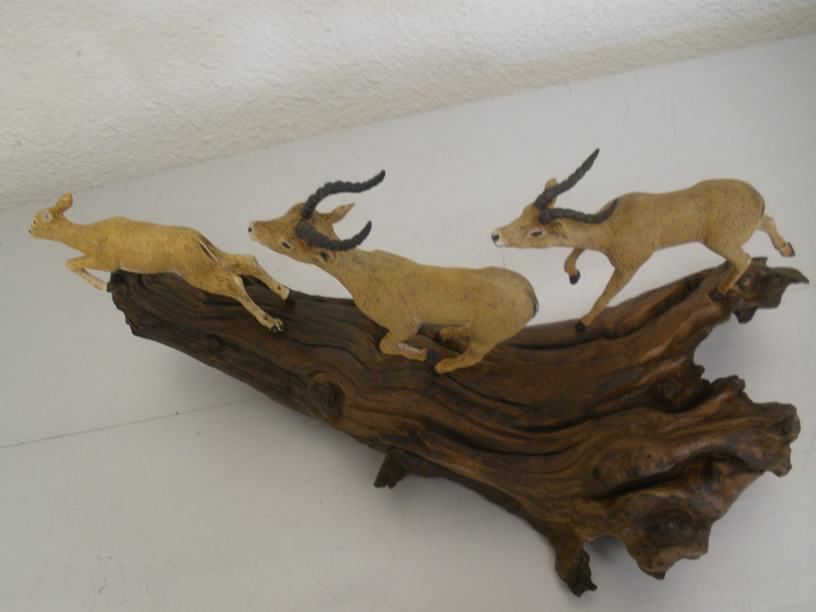 african impala wood carving